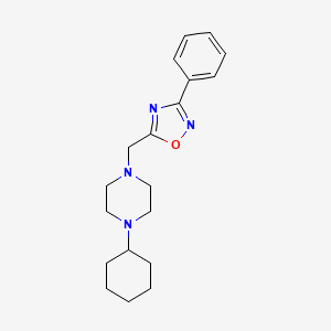 molecular formula C19H26N4O B4249700 1-cyclohexyl-4-[(3-phenyl-1,2,4-oxadiazol-5-yl)methyl]piperazine 