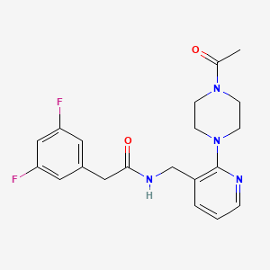 N-[[2-(4-acetylpiperazin-1-yl)pyridin-3-yl]methyl]-2-(3,5-difluorophenyl)acetamide