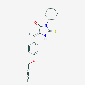 molecular formula C19H20N2O2S B424972 3-Cyclohexyl-5-[4-(2-propynyloxy)benzylidene]-2-thioxo-4-imidazolidinone 