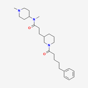 N-methyl-N-(1-methyl-4-piperidinyl)-3-[1-(5-phenylpentanoyl)-3-piperidinyl]propanamide