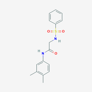 molecular formula C16H18N2O3S B424973 N-(3,4-dimethylphenyl)-2-[(phenylsulfonyl)amino]acetamide 