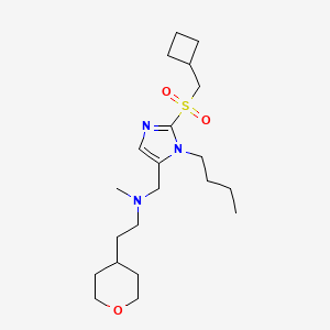 N-[[3-butyl-2-(cyclobutylmethylsulfonyl)imidazol-4-yl]methyl]-N-methyl-2-(oxan-4-yl)ethanamine