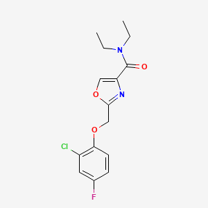 molecular formula C15H16ClFN2O3 B4249737 2-[(2-chloro-4-fluorophenoxy)methyl]-N,N-diethyl-1,3-oxazole-4-carboxamide 