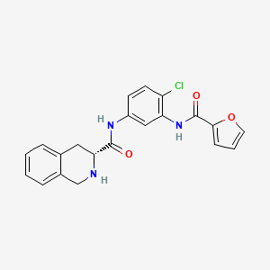 molecular formula C21H18ClN3O3 B4249750 (3R)-N-[4-chloro-3-(2-furoylamino)phenyl]-1,2,3,4-tetrahydro-3-isoquinolinecarboxamide hydrochloride 