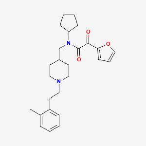 N-cyclopentyl-2-(2-furyl)-N-({1-[2-(2-methylphenyl)ethyl]-4-piperidinyl}methyl)-2-oxoacetamide