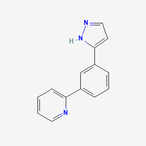 molecular formula C14H11N3 B4249767 2-[3-(1H-pyrazol-5-yl)phenyl]pyridine 