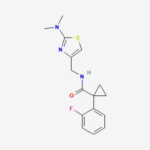 molecular formula C16H18FN3OS B4249828 N-{[2-(dimethylamino)-1,3-thiazol-4-yl]methyl}-1-(2-fluorophenyl)cyclopropanecarboxamide 