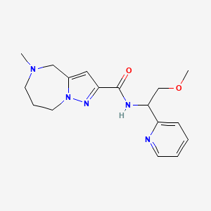 N-(2-methoxy-1-pyridin-2-ylethyl)-5-methyl-5,6,7,8-tetrahydro-4H-pyrazolo[1,5-a][1,4]diazepine-2-carboxamide