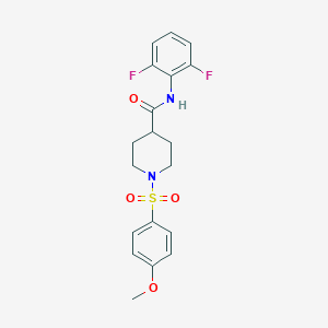 molecular formula C19H20F2N2O4S B424983 N-(2,6-difluorophenyl)-1-[(4-methoxyphenyl)sulfonyl]piperidine-4-carboxamide 