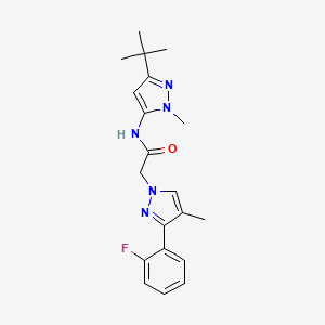 N-(3-tert-butyl-1-methyl-1H-pyrazol-5-yl)-2-[3-(2-fluorophenyl)-4-methyl-1H-pyrazol-1-yl]acetamide