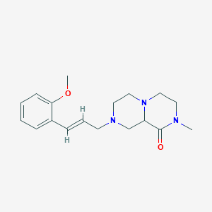 molecular formula C18H25N3O2 B4249843 8-[(2E)-3-(2-methoxyphenyl)prop-2-en-1-yl]-2-methylhexahydro-2H-pyrazino[1,2-a]pyrazin-1(6H)-one 