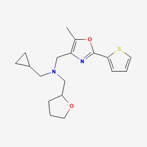 (cyclopropylmethyl){[5-methyl-2-(2-thienyl)-1,3-oxazol-4-yl]methyl}(tetrahydro-2-furanylmethyl)amine