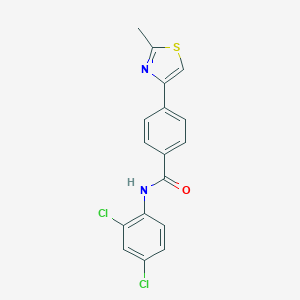 molecular formula C17H12Cl2N2OS B424988 N-(2,4-dichlorophenyl)-4-(2-methyl-1,3-thiazol-4-yl)benzamide 