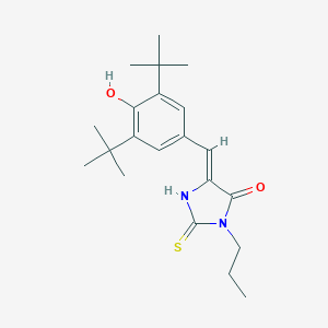 (5Z)-5-(3,5-di-tert-butyl-4-hydroxybenzylidene)-3-propyl-2-thioxoimidazolidin-4-one