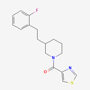 molecular formula C17H19FN2OS B4249907 3-[2-(2-fluorophenyl)ethyl]-1-(1,3-thiazol-4-ylcarbonyl)piperidine 