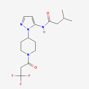 3-methyl-N-{1-[1-(3,3,3-trifluoropropanoyl)-4-piperidinyl]-1H-pyrazol-5-yl}butanamide