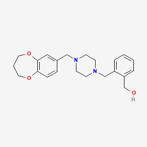 (2-{[4-(3,4-dihydro-2H-1,5-benzodioxepin-7-ylmethyl)piperazin-1-yl]methyl}phenyl)methanol