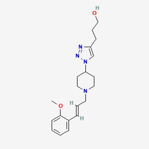 molecular formula C20H28N4O2 B4249952 3-(1-{1-[(2E)-3-(2-methoxyphenyl)prop-2-en-1-yl]piperidin-4-yl}-1H-1,2,3-triazol-4-yl)propan-1-ol 