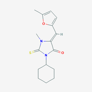 3-Cyclohexyl-1-methyl-5-[(5-methyl-2-furyl)methylene]-2-thioxo-4-imidazolidinone
