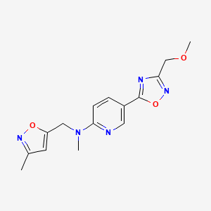 5-[3-(methoxymethyl)-1,2,4-oxadiazol-5-yl]-N-methyl-N-[(3-methyl-5-isoxazolyl)methyl]-2-pyridinamine