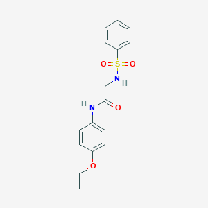 molecular formula C16H18N2O4S B425000 N-(4-ethoxyphenyl)-2-[(phenylsulfonyl)amino]acetamide 