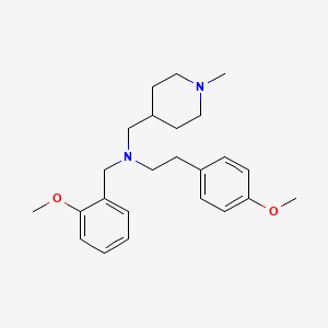 molecular formula C24H34N2O2 B4250001 (2-methoxybenzyl)[2-(4-methoxyphenyl)ethyl][(1-methyl-4-piperidinyl)methyl]amine 