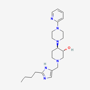 (3R*,4R*)-1-[(2-butyl-1H-imidazol-4-yl)methyl]-4-[4-(2-pyridinyl)-1-piperazinyl]-3-piperidinol