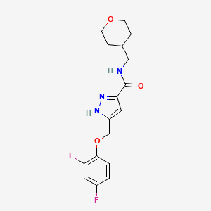 5-[(2,4-difluorophenoxy)methyl]-N-(tetrahydro-2H-pyran-4-ylmethyl)-1H-pyrazole-3-carboxamide