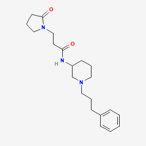 molecular formula C21H31N3O2 B4250026 3-(2-oxo-1-pyrrolidinyl)-N-[1-(3-phenylpropyl)-3-piperidinyl]propanamide 