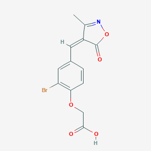 {2-bromo-4-[(3-methyl-5-oxo-4(5H)-isoxazolylidene)methyl]phenoxy}acetic acid