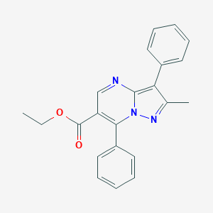 molecular formula C22H19N3O2 B425004 Ethyl 2-methyl-3,7-diphenylpyrazolo[1,5-a]pyrimidine-6-carboxylate 