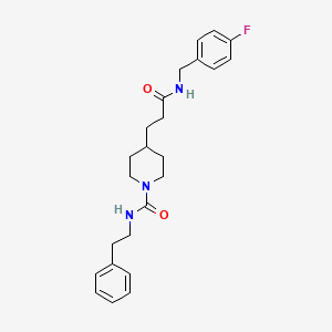 4-{3-[(4-fluorobenzyl)amino]-3-oxopropyl}-N-(2-phenylethyl)-1-piperidinecarboxamide