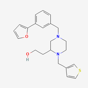 2-[4-[3-(2-furyl)benzyl]-1-(3-thienylmethyl)-2-piperazinyl]ethanol