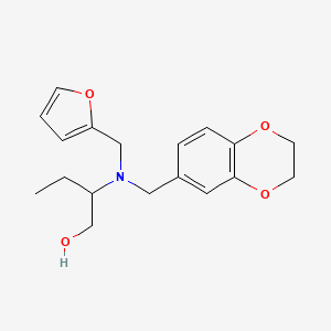 2-[(2,3-dihydro-1,4-benzodioxin-6-ylmethyl)(2-furylmethyl)amino]butan-1-ol