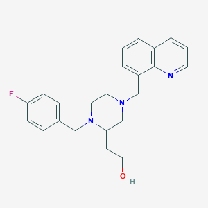 2-[1-(4-fluorobenzyl)-4-(8-quinolinylmethyl)-2-piperazinyl]ethanol