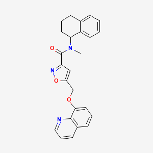 molecular formula C25H23N3O3 B4250080 N-methyl-5-[(8-quinolinyloxy)methyl]-N-(1,2,3,4-tetrahydro-1-naphthalenyl)-3-isoxazolecarboxamide 