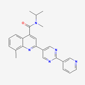 molecular formula C24H23N5O B4250082 N-isopropyl-N,8-dimethyl-2-(2-pyridin-3-ylpyrimidin-5-yl)quinoline-4-carboxamide 