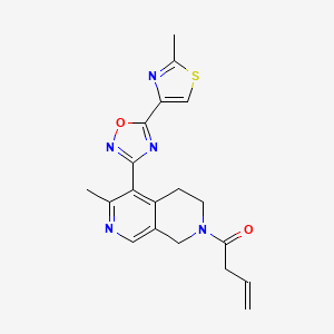 1-[6-methyl-5-[5-(2-methyl-1,3-thiazol-4-yl)-1,2,4-oxadiazol-3-yl]-3,4-dihydro-1H-2,7-naphthyridin-2-yl]but-3-en-1-one