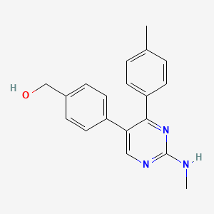 {4-[2-(methylamino)-4-(4-methylphenyl)pyrimidin-5-yl]phenyl}methanol