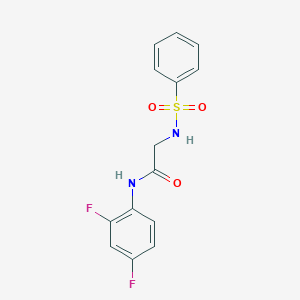 molecular formula C14H12F2N2O3S B425009 N-(2,4-difluorophenyl)-2-[(phenylsulfonyl)amino]acetamide 