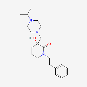 molecular formula C21H33N3O2 B4250092 3-hydroxy-3-[(4-isopropyl-1-piperazinyl)methyl]-1-(2-phenylethyl)-2-piperidinone 