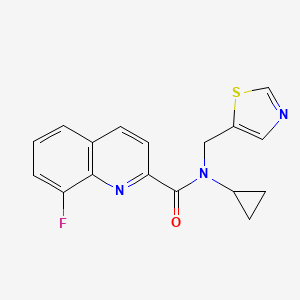 N-cyclopropyl-8-fluoro-N-(1,3-thiazol-5-ylmethyl)quinoline-2-carboxamide