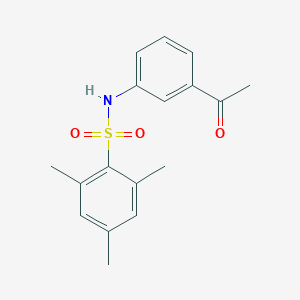molecular formula C17H19NO3S B425010 N-(3-acetylphenyl)-2,4,6-trimethylbenzenesulfonamide 