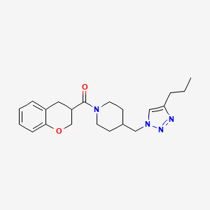 1-(3,4-dihydro-2H-chromen-3-ylcarbonyl)-4-[(4-propyl-1H-1,2,3-triazol-1-yl)methyl]piperidine