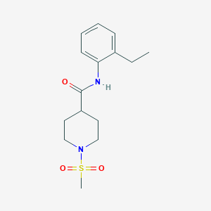 molecular formula C15H22N2O3S B425012 N-(2-ethylphenyl)-1-(methylsulfonyl)-4-piperidinecarboxamide 
