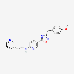 5-[3-(4-methoxybenzyl)-1,2,4-oxadiazol-5-yl]-N-[2-(3-pyridinyl)ethyl]-2-pyridinamine