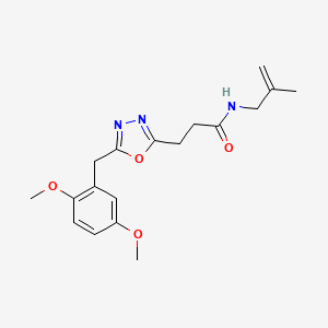 3-[5-(2,5-dimethoxybenzyl)-1,3,4-oxadiazol-2-yl]-N-(2-methyl-2-propen-1-yl)propanamide