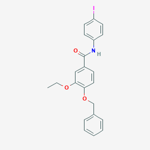 molecular formula C22H20INO3 B425014 4-(benzyloxy)-3-ethoxy-N-(4-iodophenyl)benzamide 