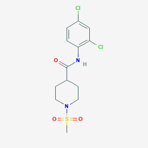 molecular formula C13H16Cl2N2O3S B425016 N-(2,4-dichlorophenyl)-1-(methylsulfonyl)-4-piperidinecarboxamide 