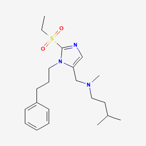 N-[[2-ethylsulfonyl-3-(3-phenylpropyl)imidazol-4-yl]methyl]-N,3-dimethylbutan-1-amine